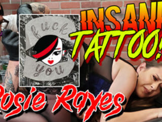Rosie Rayes bekommt ein Arschloch -Tattoo und nimmt dann einen Cremepastete!