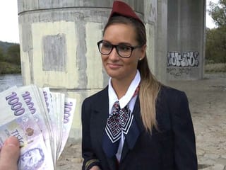 Stewardess Cash for Sex Gets