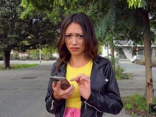 Exotic looking Noa Tevez fucks for cash on the street