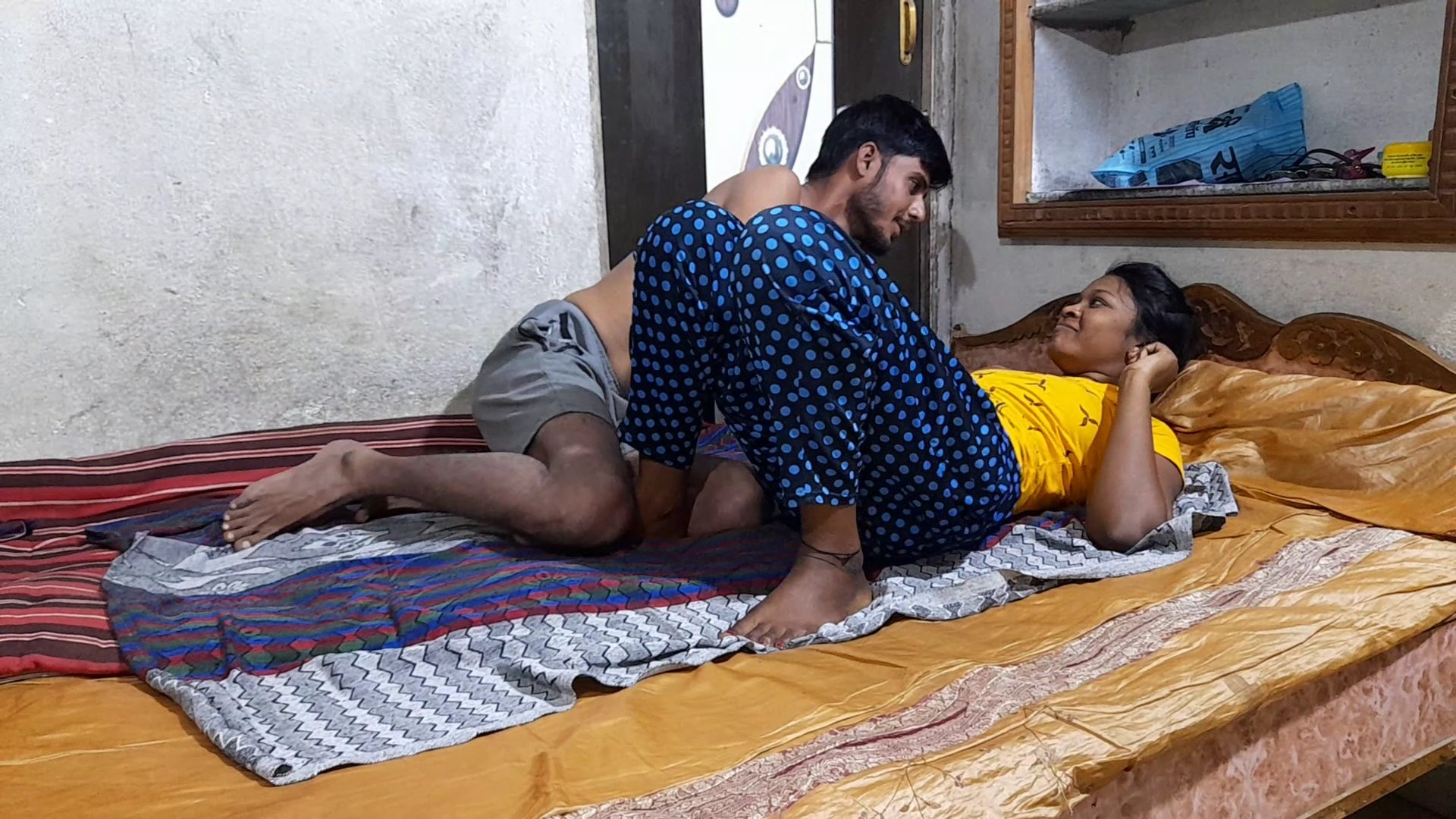 18 Year Old Indian Tamil Couple Fucking With Horny Skinny Sex Guru Giving Love at Fapnado picture