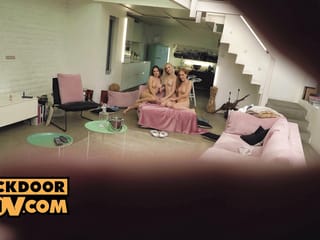 POV - Fucking your three hot roomates Holly Molly, Irina Cage and Lulu Love