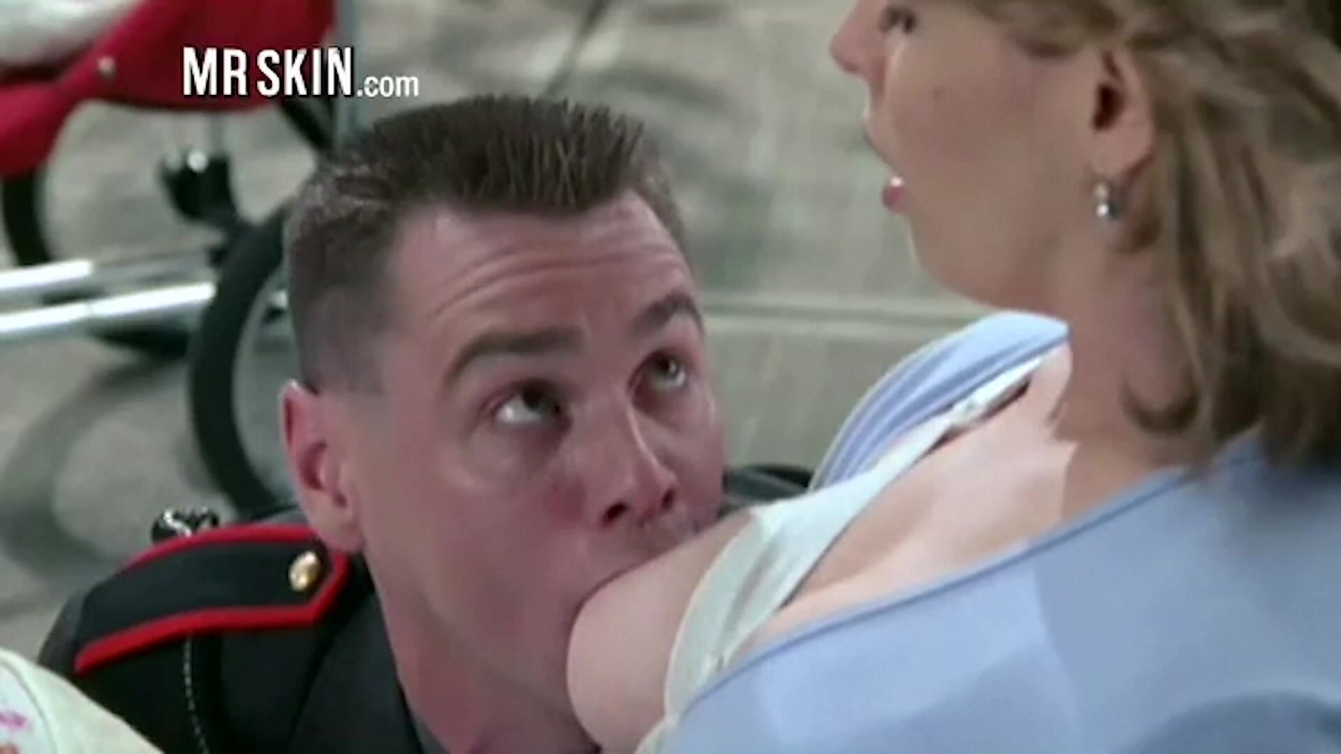 Adult breastfeeding movie scene