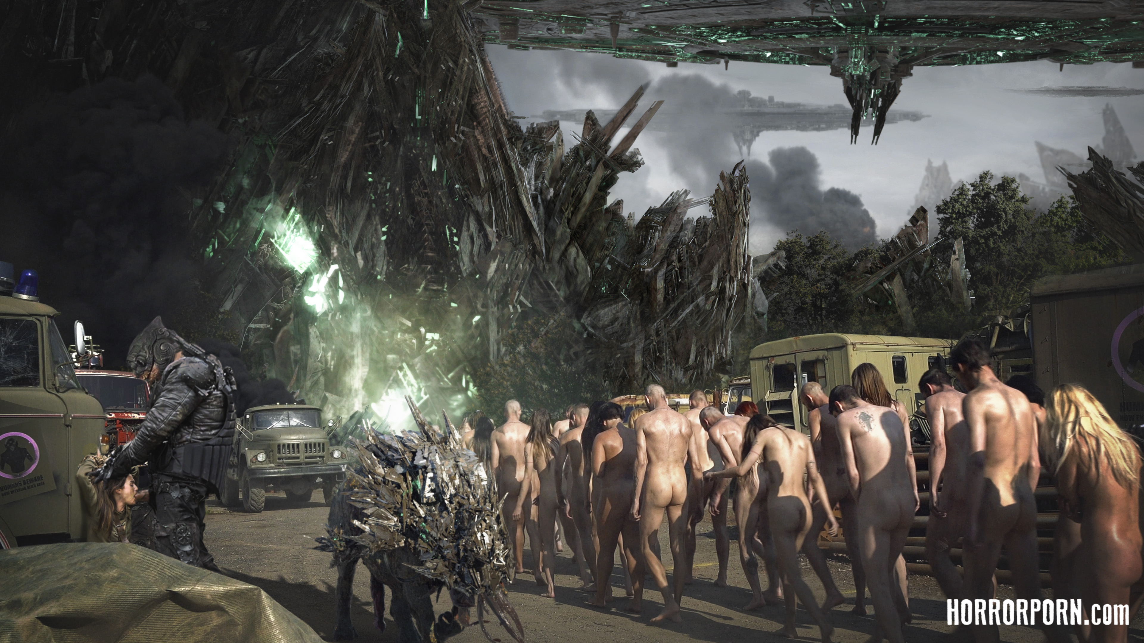 Horror porn alien invaders