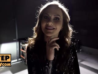 itsPOV: Your new stepmom Tina Kay awaits you decked out in a full latex dress