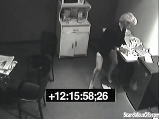 Secret pissing slut screws over her colleague