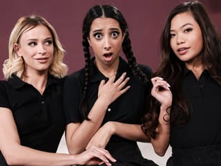 Lesbiche Studentesse su un viaggio - Emma Hix, Kiarra Kai, Vina Sky