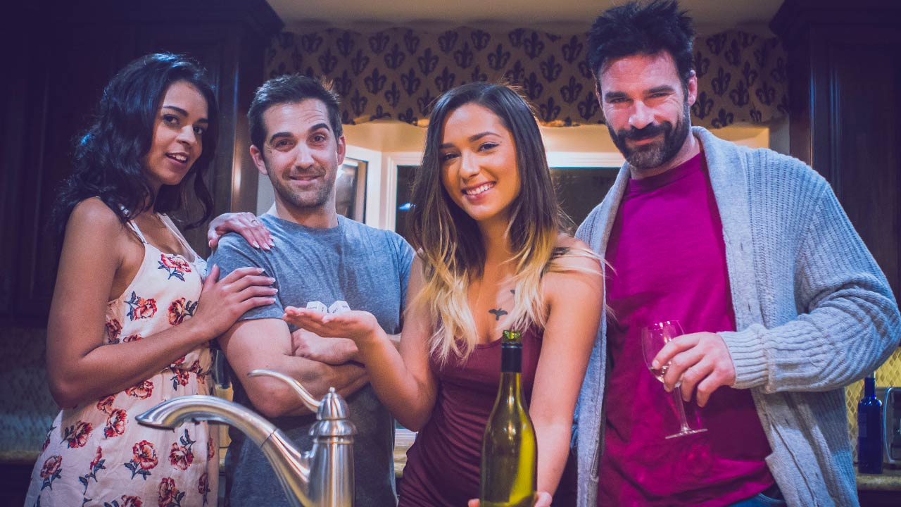 A woman receiving a sensual back massage her eyes closed in pleasure