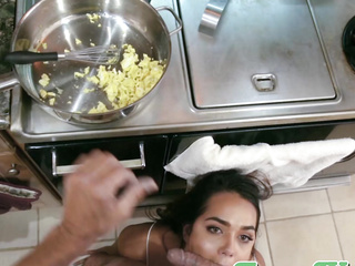FAMILY STROKES Naughty Esperanza del Horno wants stepdads huge cock