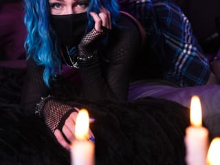 Álarcos Goth Femboy ugrál a hatalmas kakason - Edward Terrant, Angel Elias