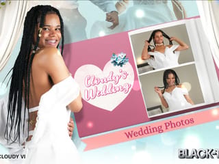 BLACK TGIRLS - Cloudy Vi en su vestido de novia masturbación