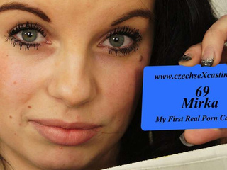 Mirka en su primer casting de porno