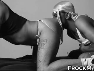Horny black twink Ronnie rimmed hard the juice wet hole of sexy Adidas Papi
