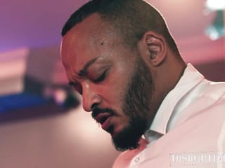 Submissive AJ Sloan endures dom Dillon Diaz enormous black cock