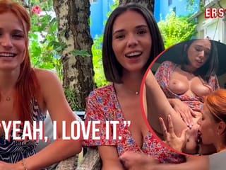Ersties - Hot Ladies Clemence & Eve Have Risky Public Lesbian Sex