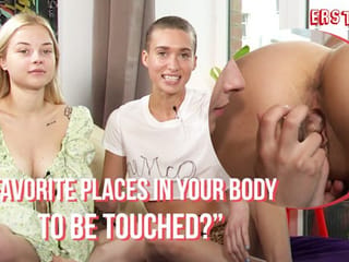 Ersties - Blonde Babe Bianca Uses a Glass Dildo on Jade To Make Her Cum