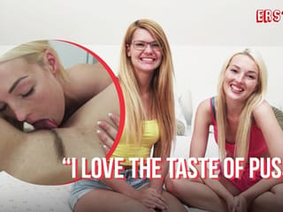 Ersties - Hot Blondes Andy & Izzy Taste Each Other Before Grabbing the Magic Wand