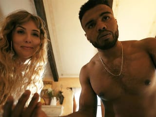 Big tits bi MILF convinces curvy GF for threesome with BBC stud