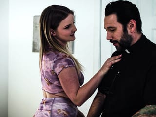 Horny mature priest gives in to temptation of big ass chubby teen
