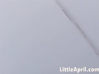 Hot petite teen masturbates