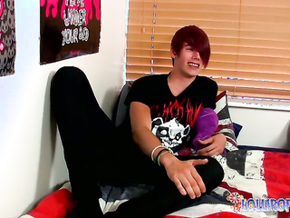 LollipopTwinks: Big Dick Twink Rhys Casey Jacks Off Hard Pleasuring His Uncut Me