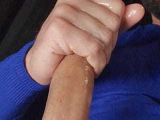 Big dick edging oily hand job