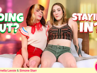 TGIRLS PORN - Uitgaan? Thuisblijven?