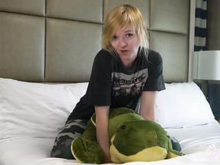 Lusty Alexa Crush Grinds Her Pussy Against Soft Plushy Toy