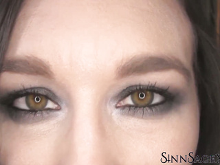Sinn Sage Highlights Beautiful Hazel Eyes In Close Up For Camera View