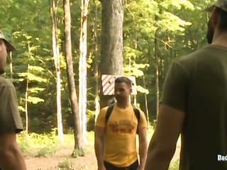 DaddySexFiles: Conner Joe and CJ get down for an outdoor military threeway raw