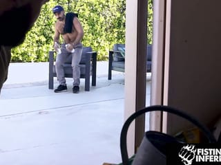 FISTING INFERNO - Hairy Hunk Diego Vox Fucks Beefy Plumber Gunnar Gates After St
