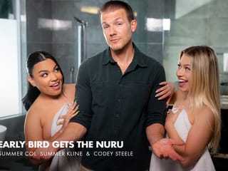 Codey Steele, Summer Kline, and Summer Col Enjoy a Sensational Nuru Morning