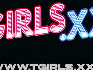 TGIRLS XXX Fan Game Turns Hardcore as Tgirl Strokes Tattooed Guy to Cumshot